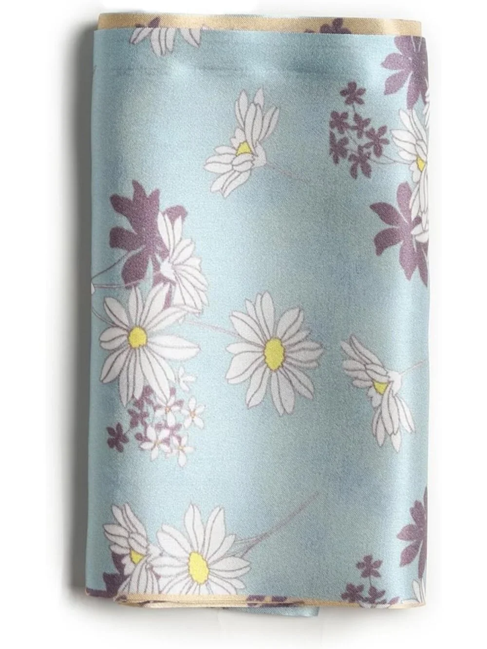 100% Pure Mulberry Silk Scarf - Double-Sided Rectangle Tie for Neck & Waist